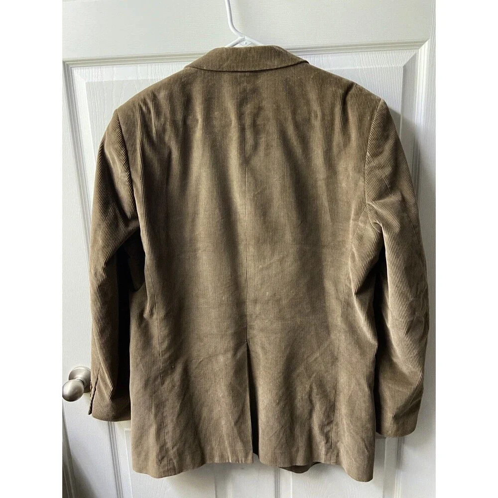Meeting Street Blazer Corduroy Jacket Men's Size 44L Brown Two Button